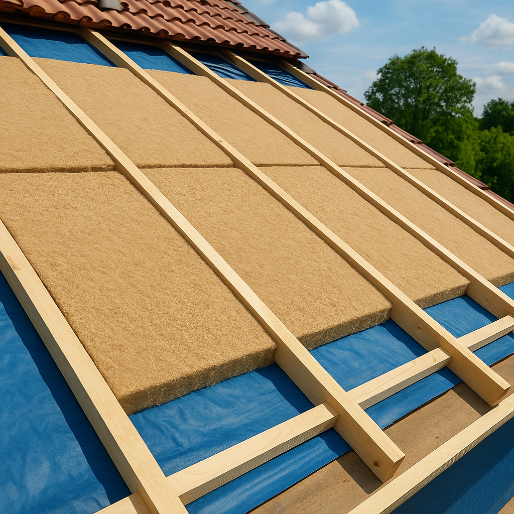 Dachdämmung mit nachhaltigem Material