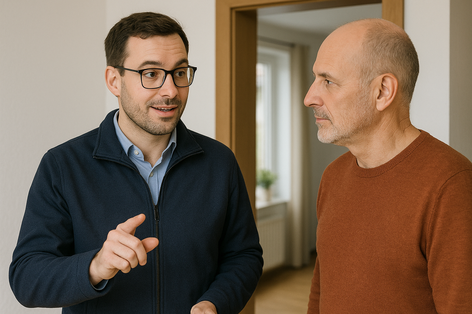 Lokaler Energieberater beim Vor-Ort-Termin