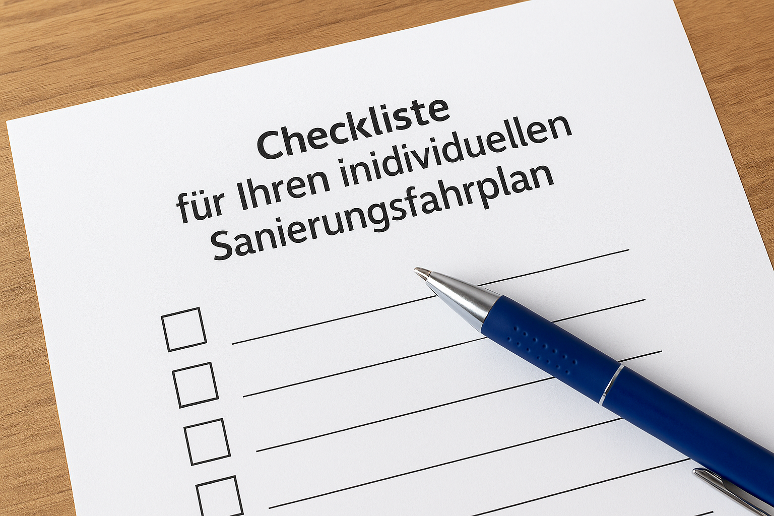 Sanierungsfahrplan Checkliste