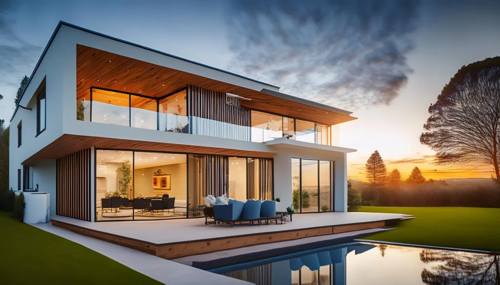 Bereits fertig saniertes Haus, mit neuen Fenstern und Fassade